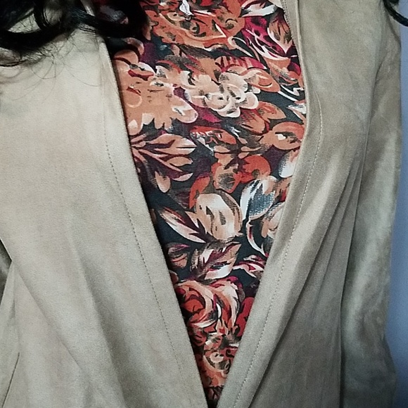 CLEARANCE Faux Suede Duster Coat - Picture 2 of 8